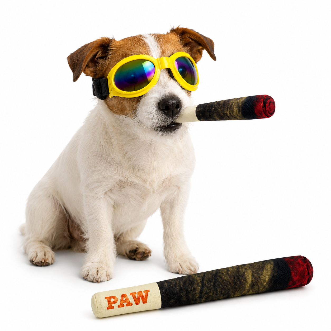 Funny Cigar Plush Squeaky Dog Toy