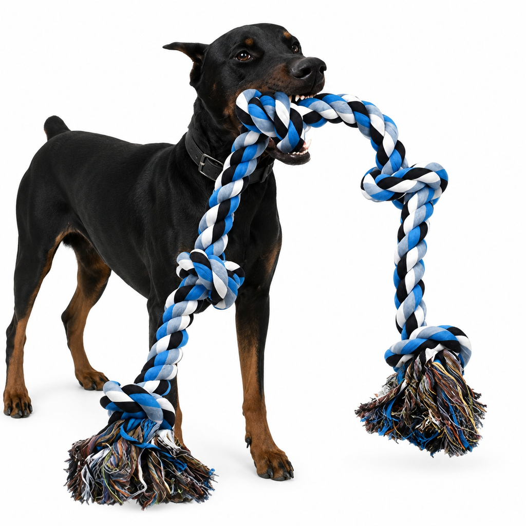 Heavy-Duty Dog Rope Chew Toy – Teeth Cleaning