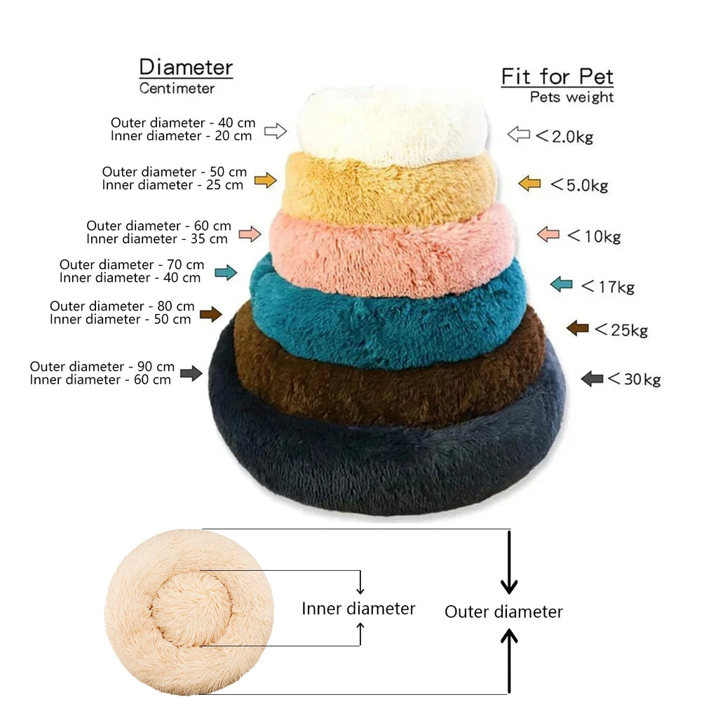 Super Soft Round Plush Dog Bed