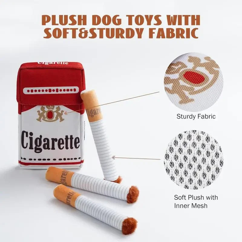 Funny Cigarette Plush Interactive Dog Toy