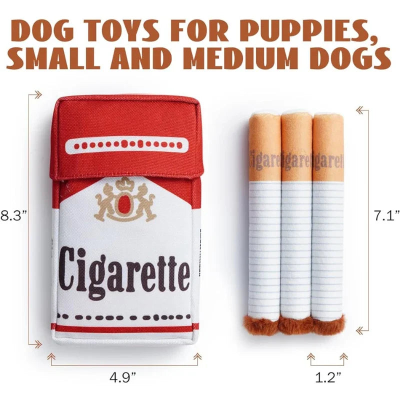 Funny Cigarette Plush Interactive Dog Toy