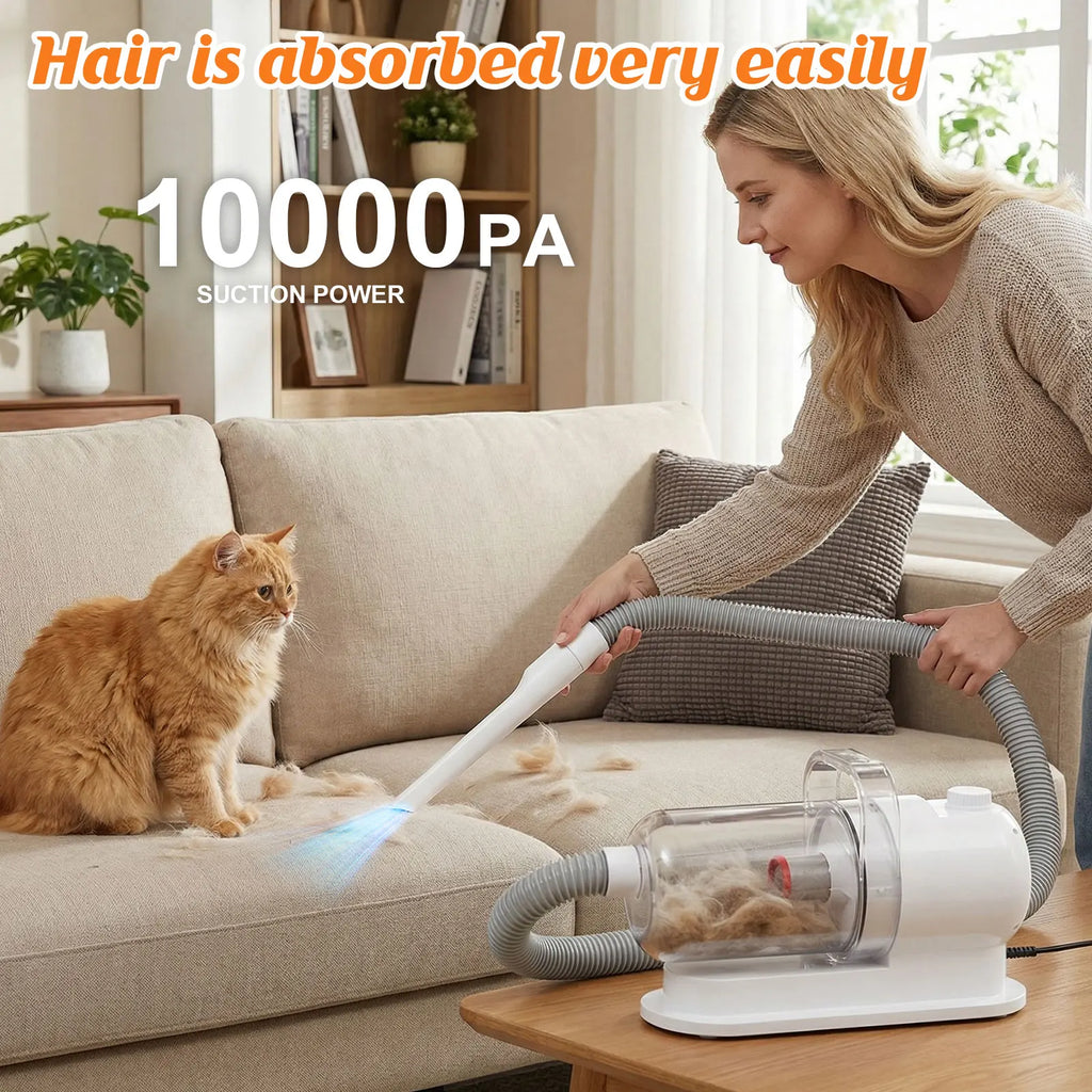 2.5L Pet Grooming Vacuum Kit for Dogs & Cats