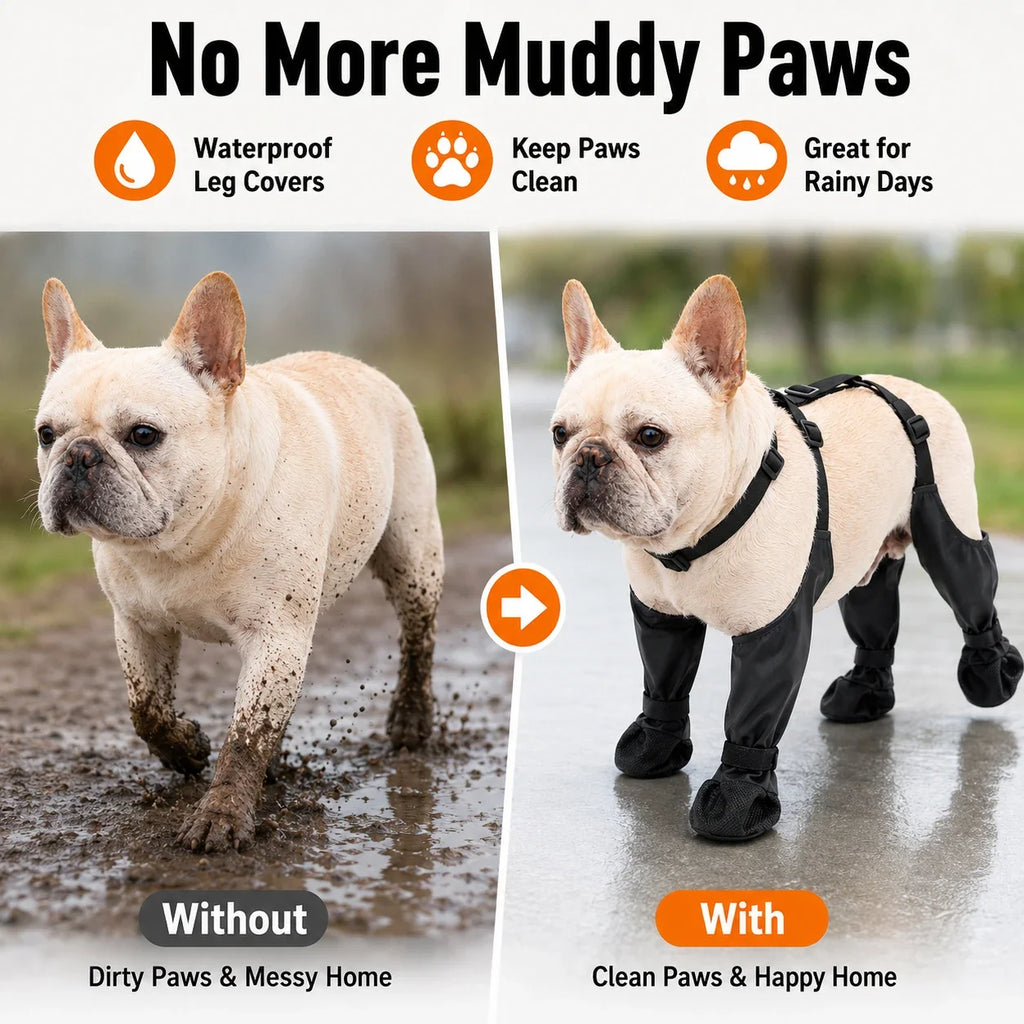 Waterproof Anti-Slip Dog Rain Boots