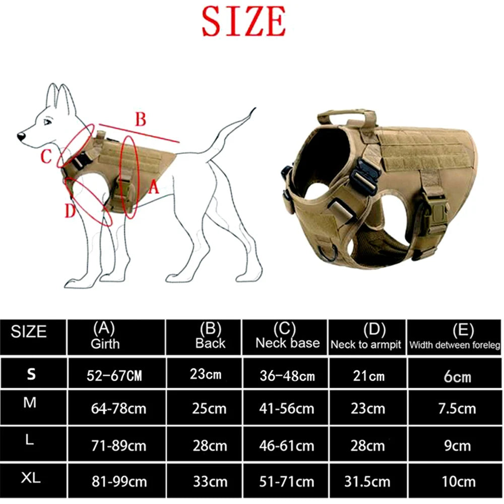 Tactical Dog Harness Set