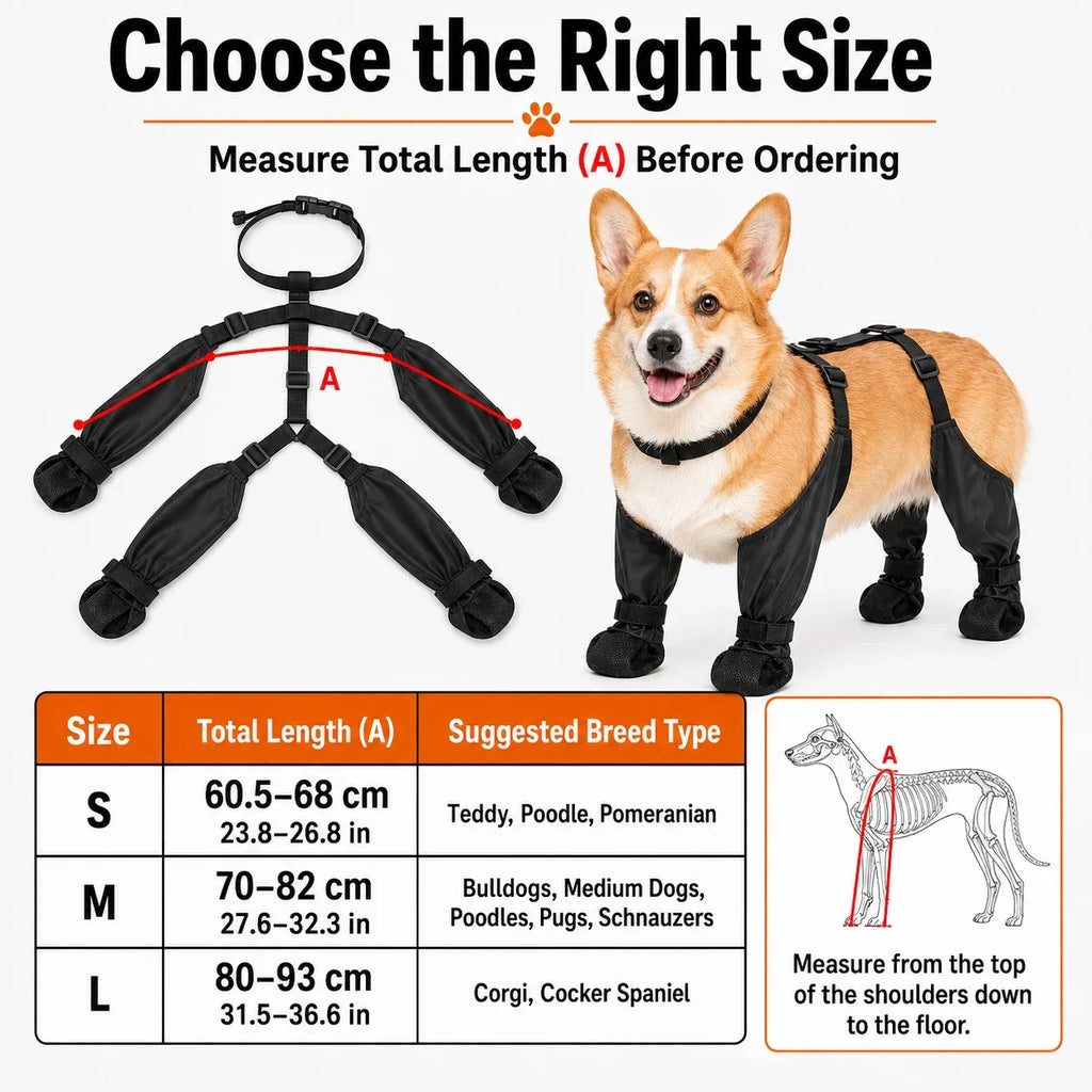 Waterproof Anti-Slip Dog Rain Boots