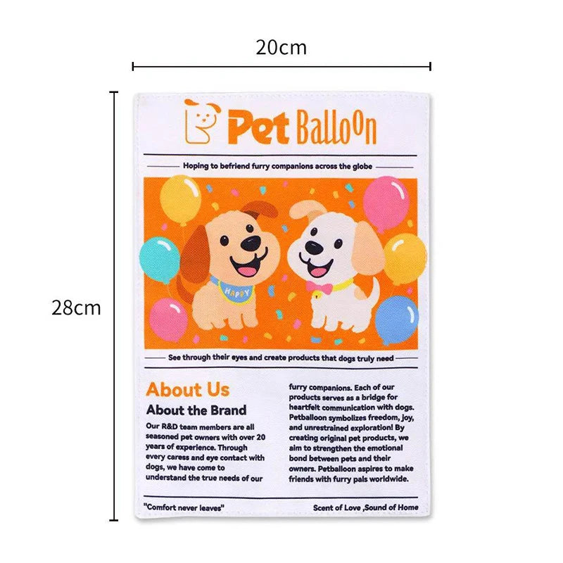 Newspaper Crinkle Squeaky Dog Toy