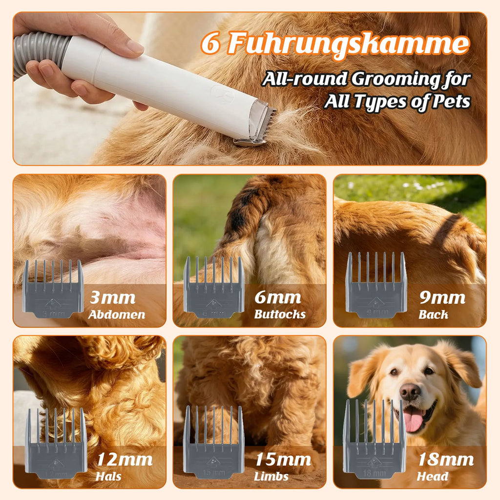 2.5L Pet Grooming Vacuum Kit for Dogs & Cats