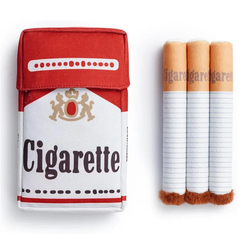 Funny Cigarette Plush Interactive Dog Toy